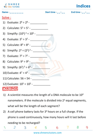 Division Rule In Indices  (2)