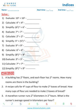 Division Rule In Indices  (5)