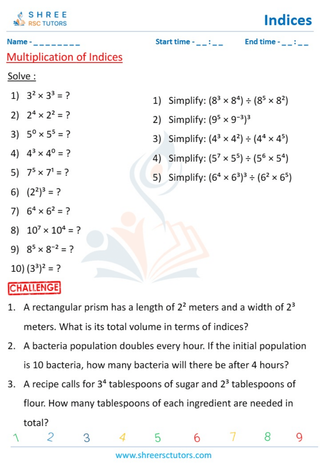 Multiplication Rule In Indices (3)