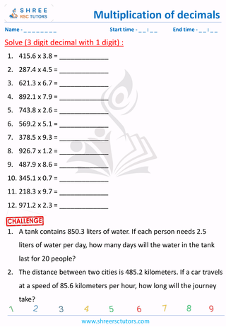 3 Digit Decimal With 1 Digit (5)