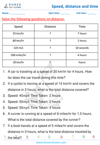 Simple Questions On Distance (1)