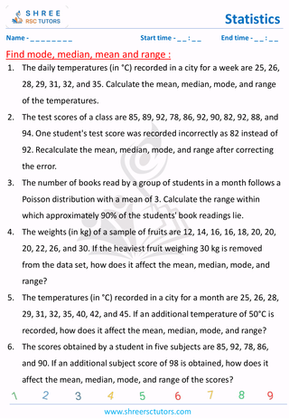 Mean, Median, Mode And Range (4)