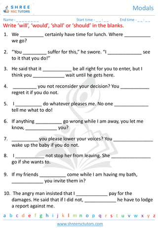 Modals 10