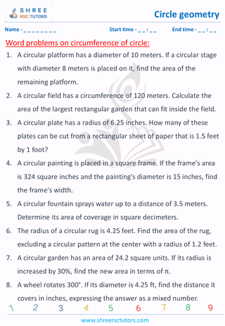 Word Problems On Circle (3)