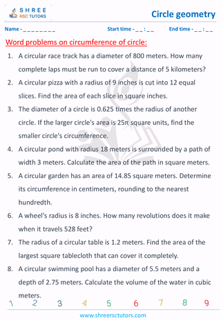 Word Problems On Circle (5)