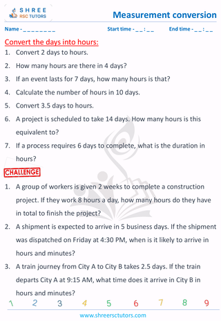 Time Conversion (hrs To Mins, Days To Hrs) (6)