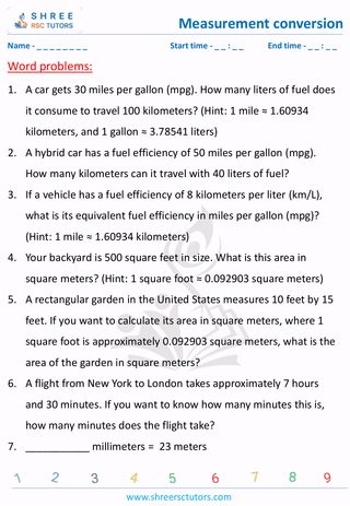Word Problems On Measurement Conversion (9)