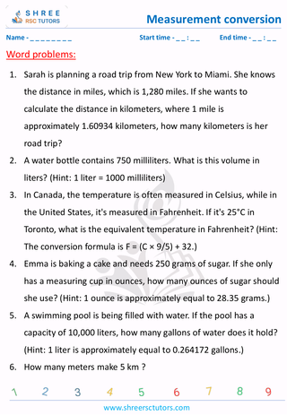 Word Problems On Measurement Conversion (4)