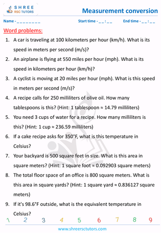 Word Problems On Measurement Conversion (8)