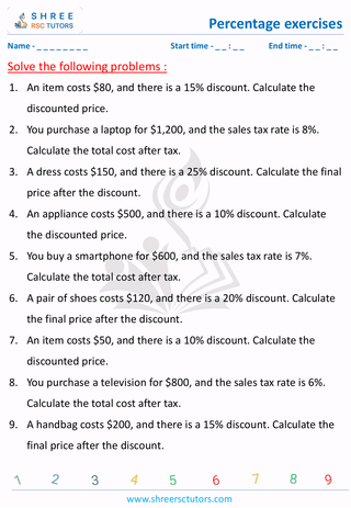 Calculate Sales, Taxes And Discount (5)