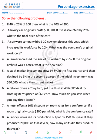 Calculate The Percentage Value (8)