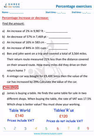 Percentage Increase Or Decrease (6)