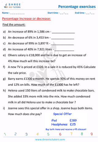 Percentage Increase Or Decrease (1)