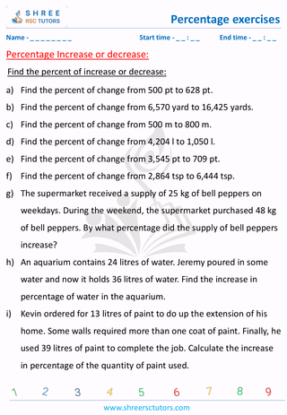 Percentage Increase Or Decrease (9)