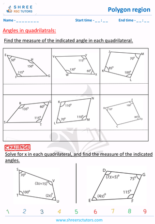 Angles In A Quadrilaterals (2)