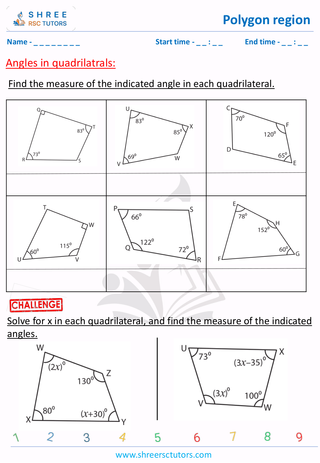 Angles In A Quadrilaterals (3)