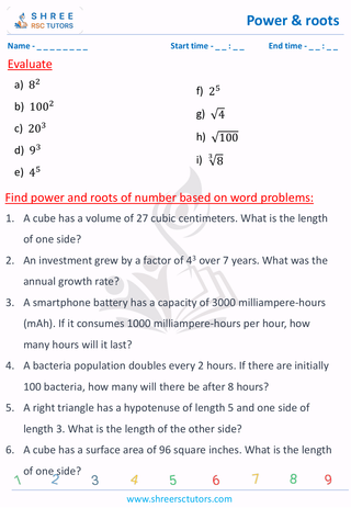 Find The Power And Roots Of Number (11)