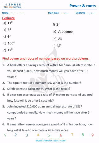 Find The Power And Roots Of Number (12)