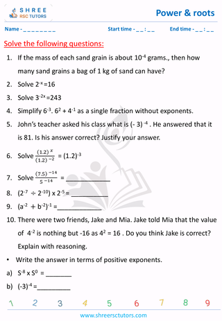 Zero And Negetive Exponents (3)