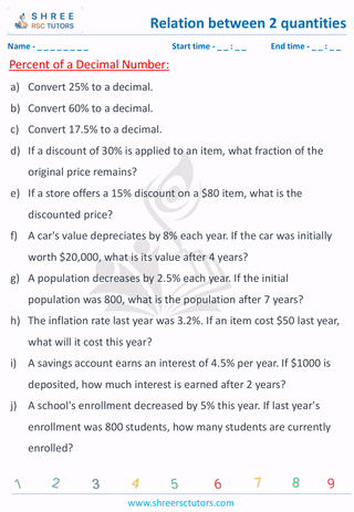 Percent Of A Decimal Number (1)