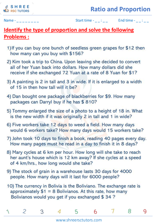 Word Problems On Proportions (6)