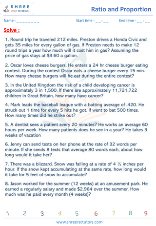 Word Problems On Proportions (7)