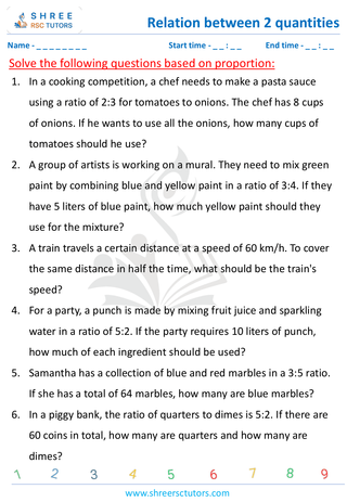 Word Problems On Proportions (10)
