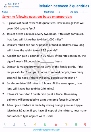 Word Problems On Proportions (4)