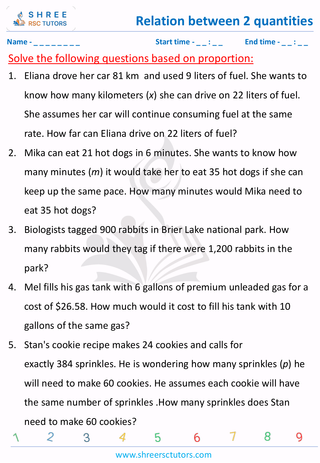 Word Problems On Proportions (2)