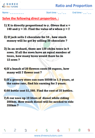 Word Problems On Proportions (1)