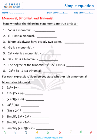 Monomial, Binomial, And Trinomial (3)