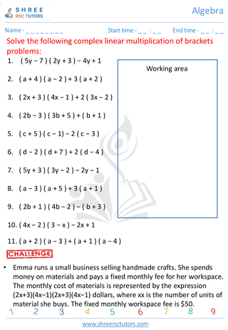 Multiply BracketsÃÂ  ÃÂ Linear 1