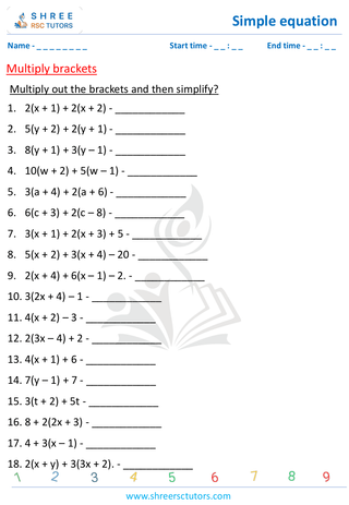 Multiply Brackets (5)