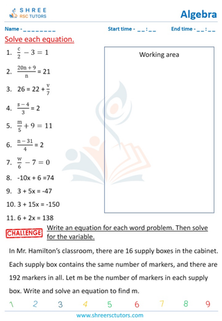 Writing Equations (3)