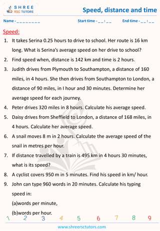 Calculate Speed  (3)