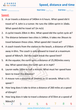 Calculate Speed  (2)
