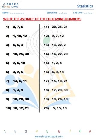 Average, Mode, Median And Range (7)