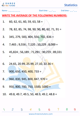 Average, Mode, Median And Range (11)