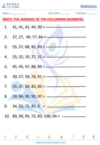 Average, Mode, Median And Range (8)