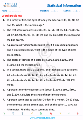 Word Problems On Statistical Information (4)