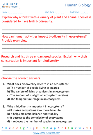 Biodiversity In Ecosystems 6