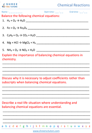 Balancing Chemical Equations 4