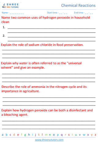 Properties And Uses Of Common Chemicals 6