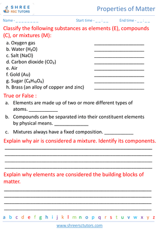Classification Of Matter Elements, Compounds, And Mixtures 1