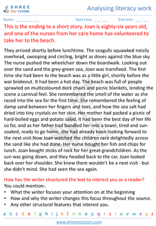 Analysing Literacy Work 7