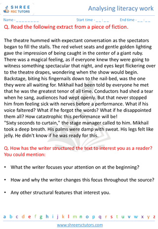 Analysing Literacy Work 2