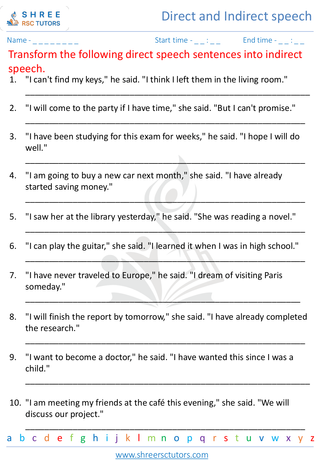 Direct And Indirect Speech 8