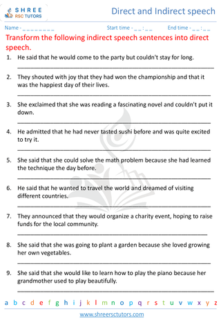 Direct And Indirect Speech 6