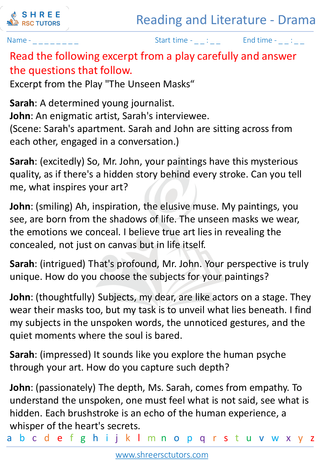 Reading And Literature   Drama 1