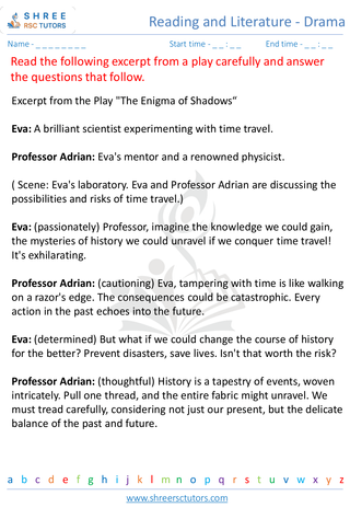 Reading And Literature   Drama 8